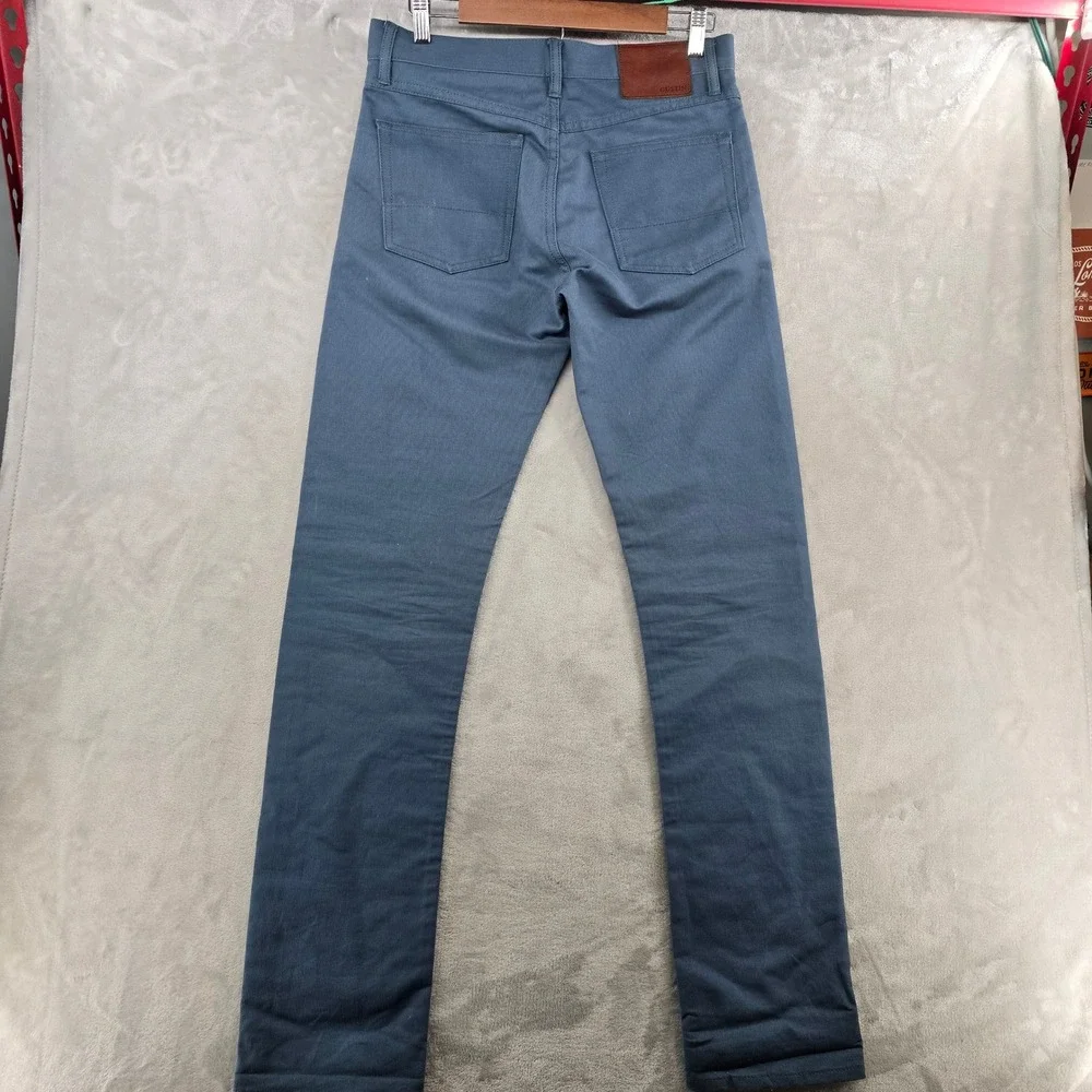 Gustin Bedford Cord Pants Mens 32 Blue Slim Fit Textured Trousers‎ Denim